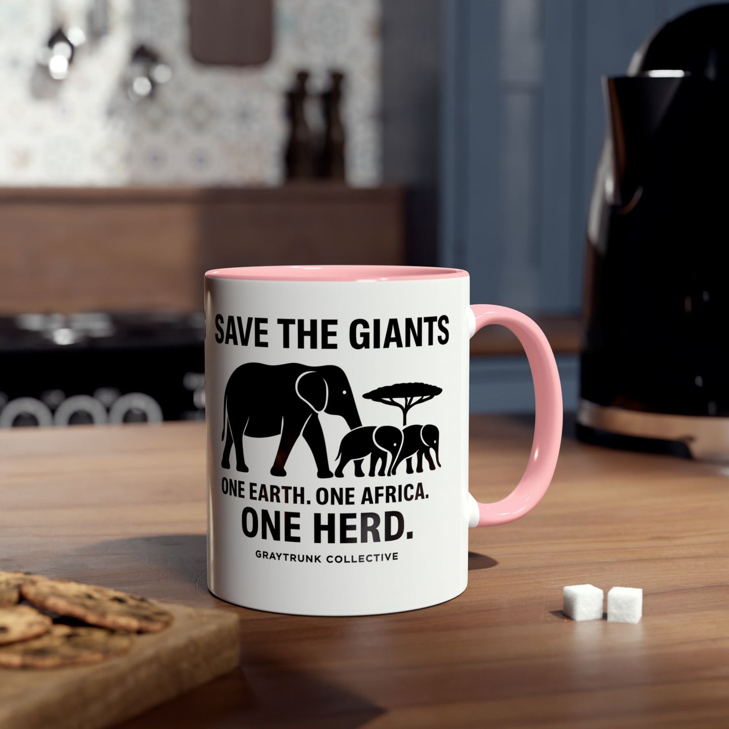 🐘 Elephant Conservation Mug – “Save the Giants”