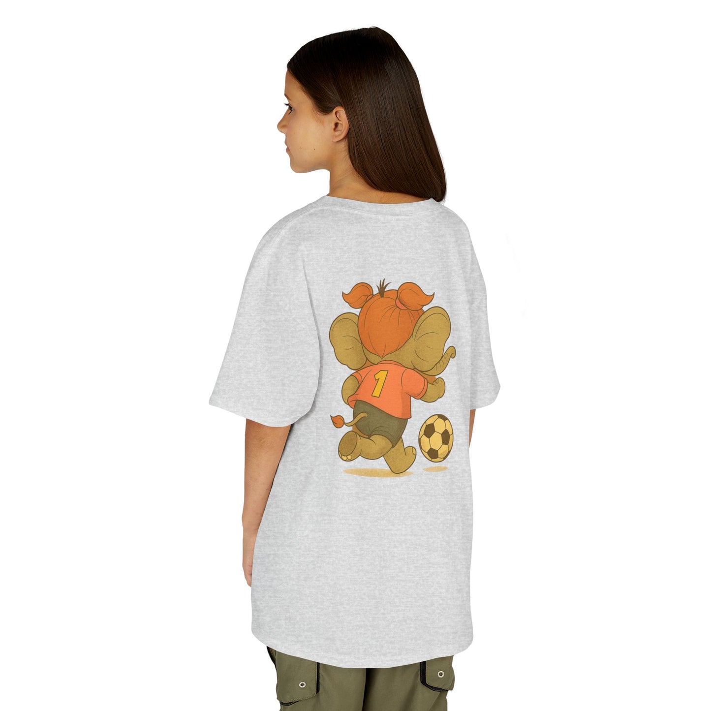 Score Big Style Points with Our Girls’ Elephant Soccer Tee! ⚽🐘