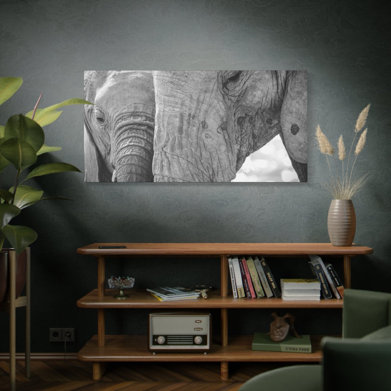 Black & White Elephant Canvas prints