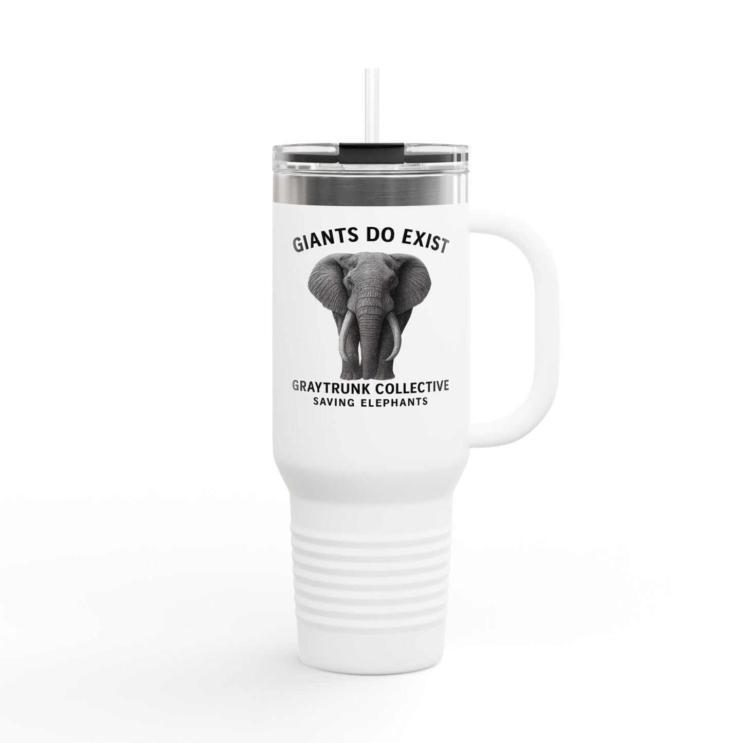🐘 Giants Do Exist – 40oz Eco-Friendly Elephant Travel Mug