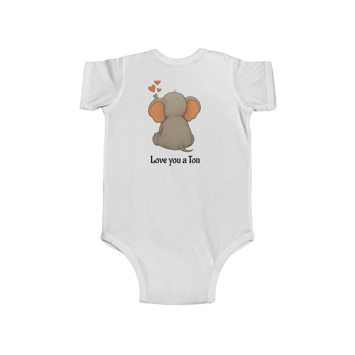 💕 Lil Peanut Love – Elephant Blowing Hearts infant Bodysuit