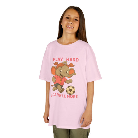 Score Big Style Points with Our Girls’ Elephant Soccer Tee! ⚽🐘