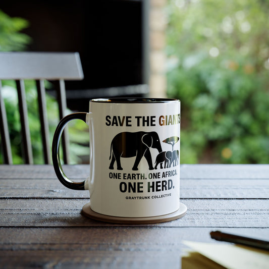 🐘 Elephant Conservation Mug – “Save the Giants”