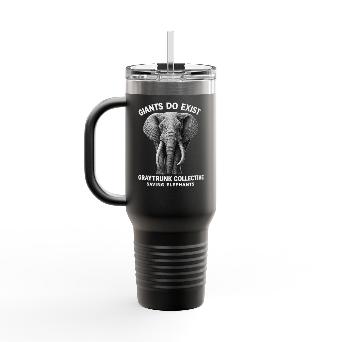 🐘 Giants Do Exist – 40oz Eco-Friendly Elephant Travel Mug