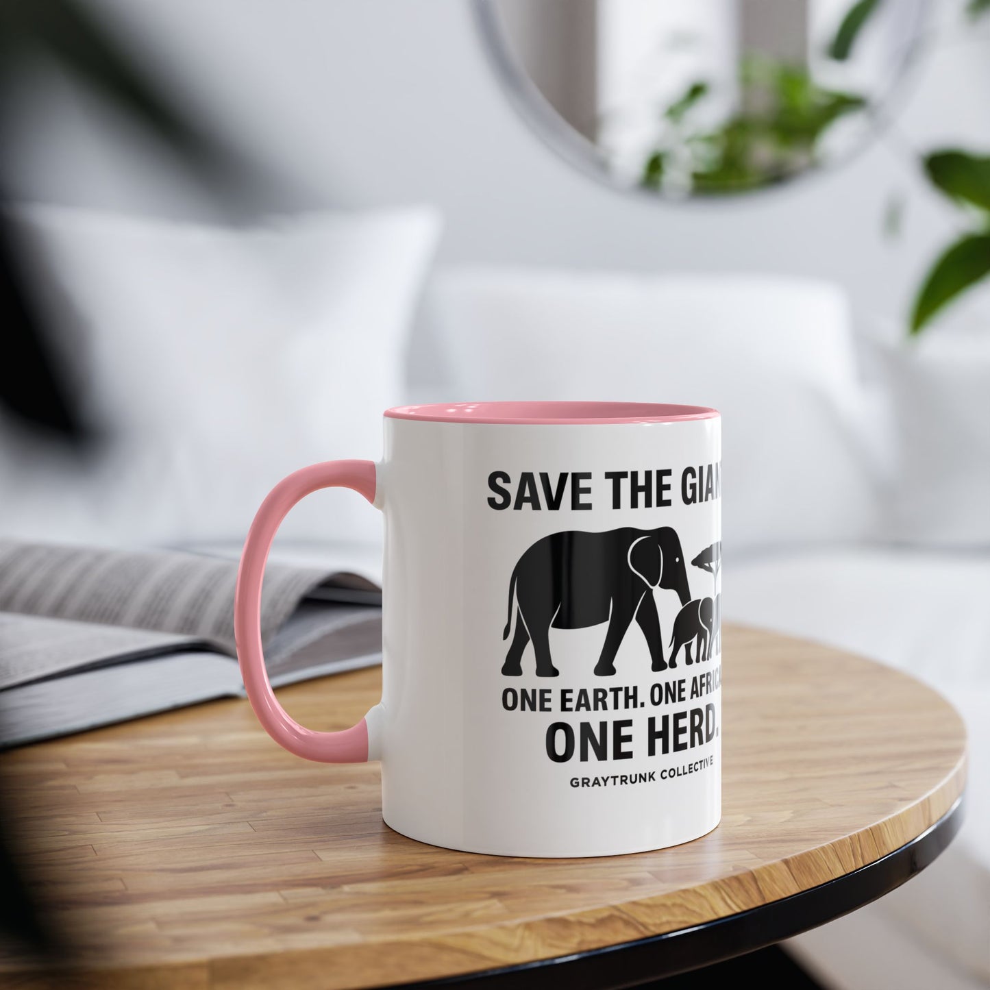 🐘 Elephant Conservation Mug – “Save the Giants”