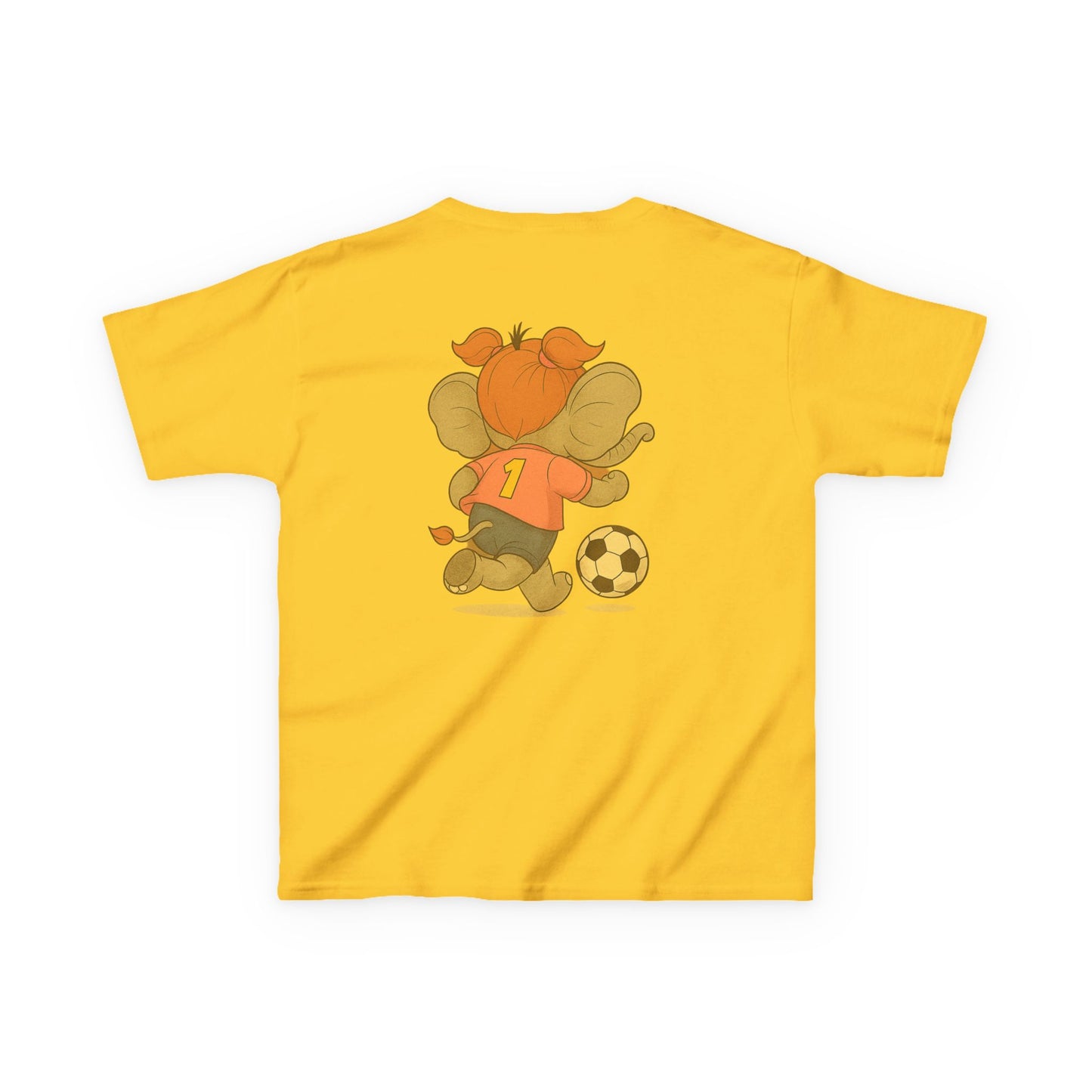 Score Big Style Points with Our Girls’ Elephant Soccer Tee! ⚽🐘