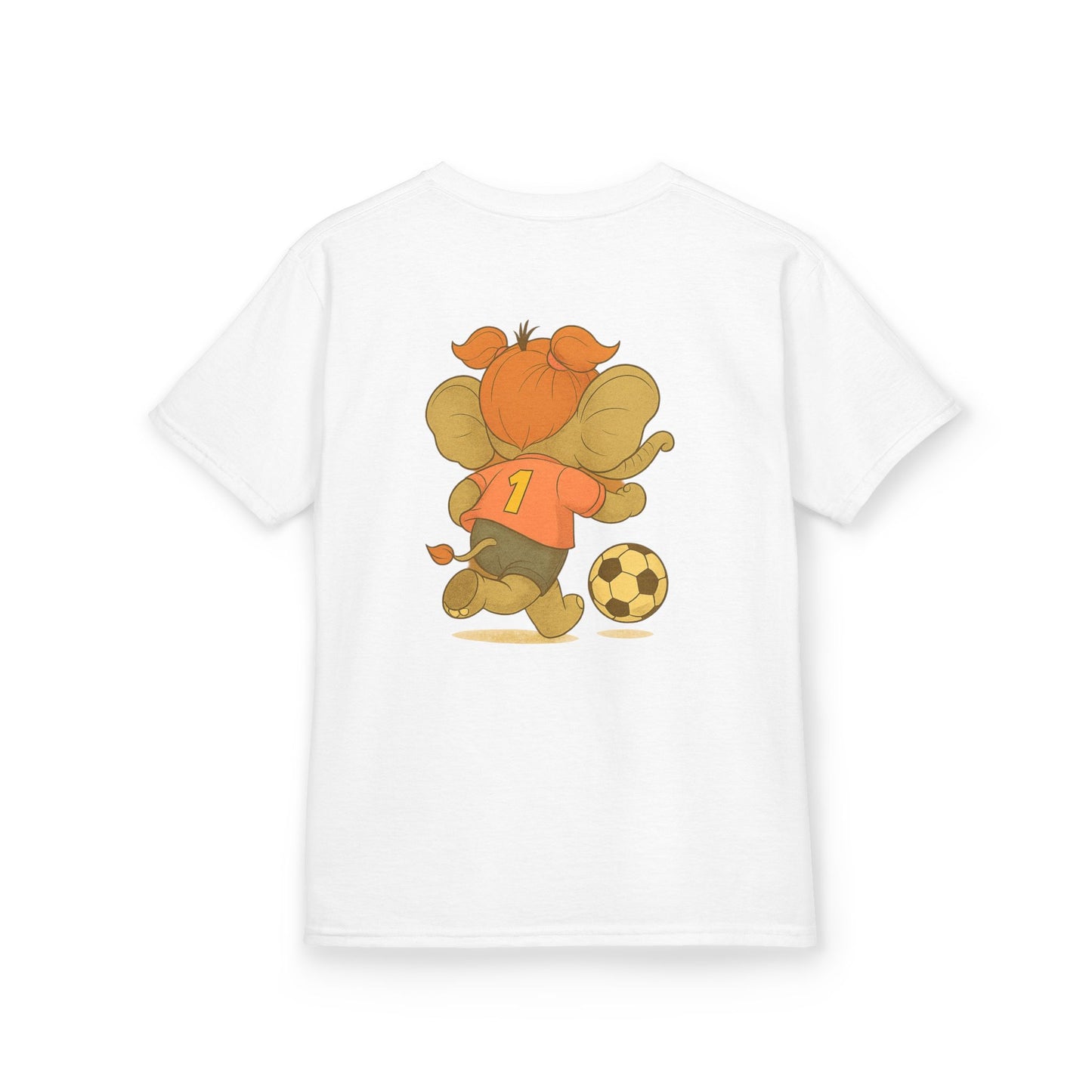 Score Big Style Points with Our Girls’ Elephant Soccer Tee! ⚽🐘